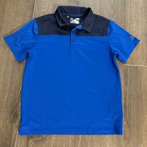 Under Armour Blue Heat Gear Polo Shirt Youth Large